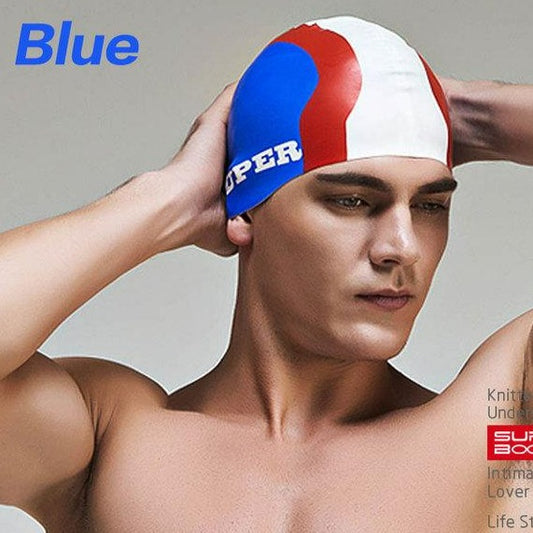 NEW! Super Number Printed Silicone Swimming Cap