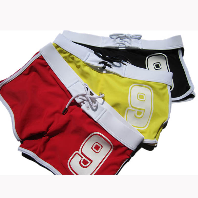 Hot 9 Solid Color Swim Trunks