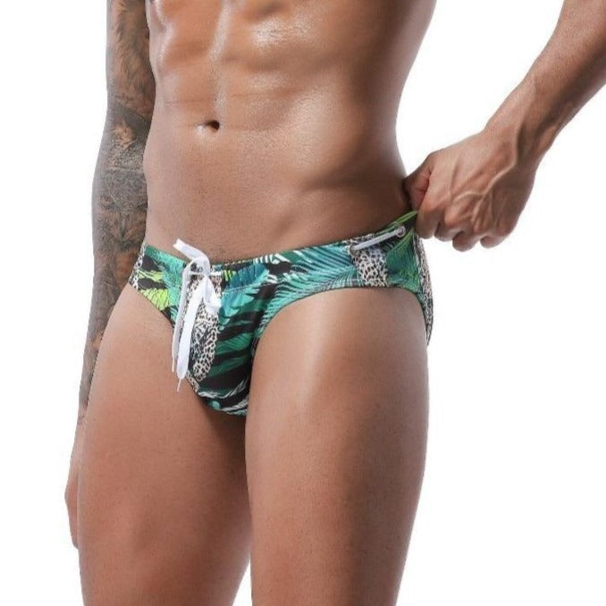 Forest Adventure Printed Swimming Briefs
