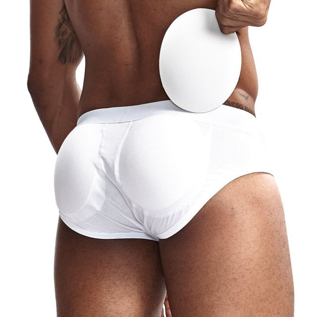 JOCKMAIL Men's Padded Butt Enhancing Underwear Men’s Fitted Butt Lifter  Brief Removable Contour Pads Butt Enhancement