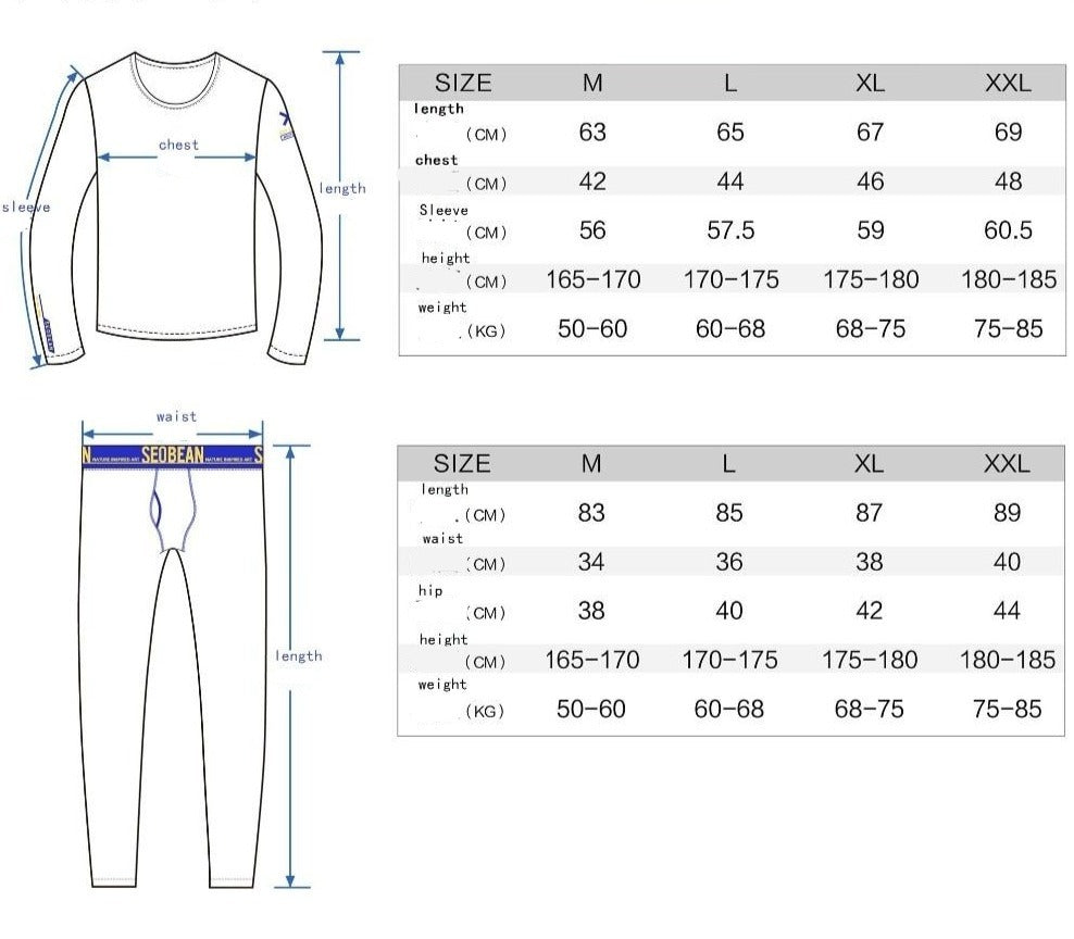 Seobean Thermal Underwear Set (Top & Long Johns)