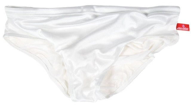 Sheer White Swimming Briefs