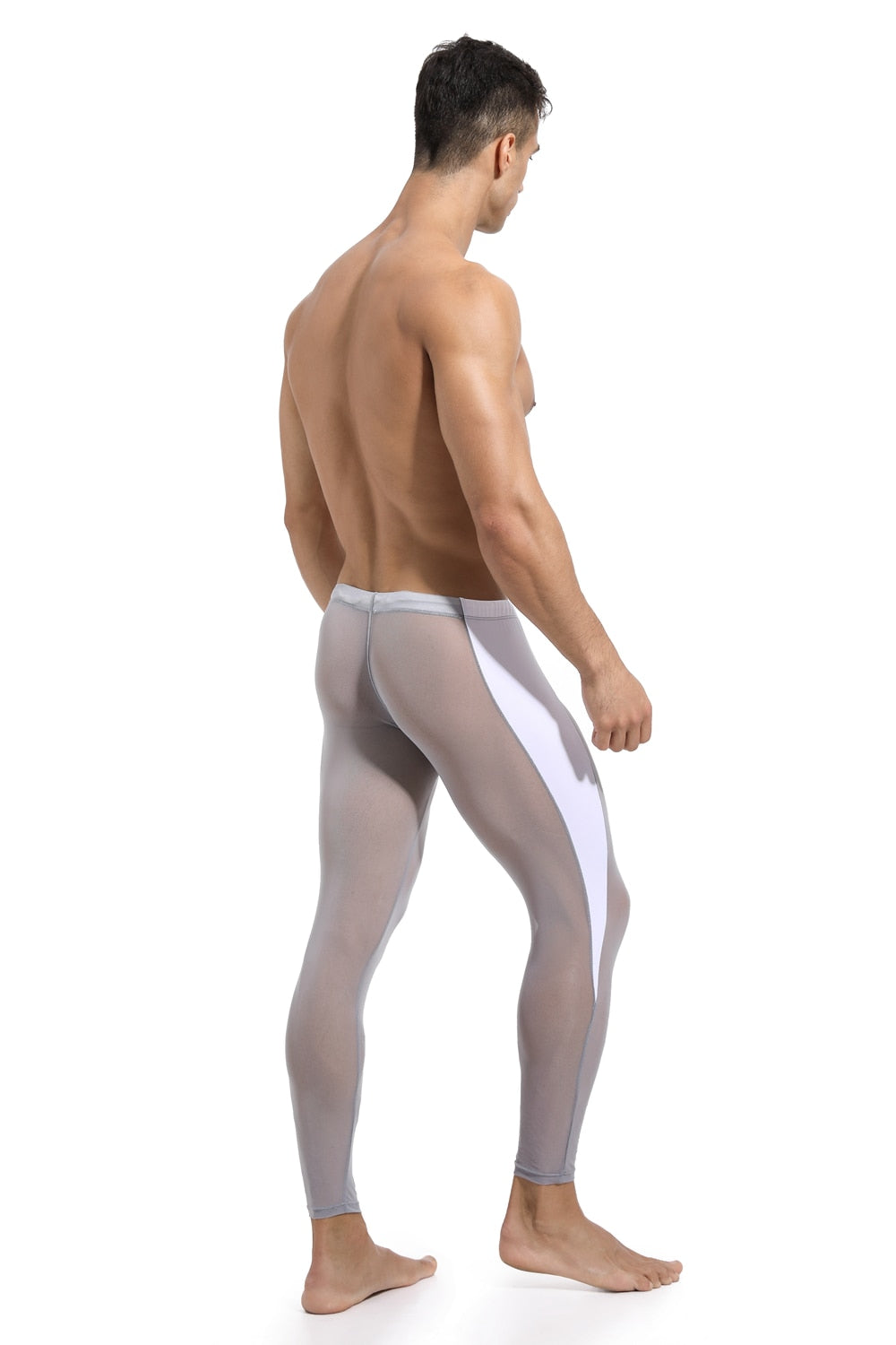 Light Grey Sheer Body Shaping Legging Tights (Length 27'' - 30'')