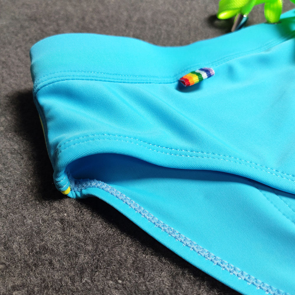 Pride In A Pocket Blue Swimming Briefs (FREE removable push-up padding)