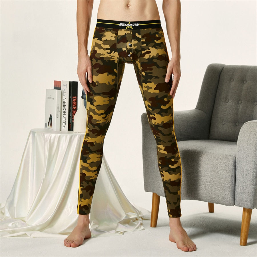 SEOBEAN Camouflage Long Johns Thermal Underwear – mbo - Men's