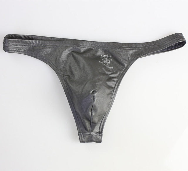 NEW! BRAVE PERSON #BeTheLight Space Grey Shiny Laser Fabric Thong